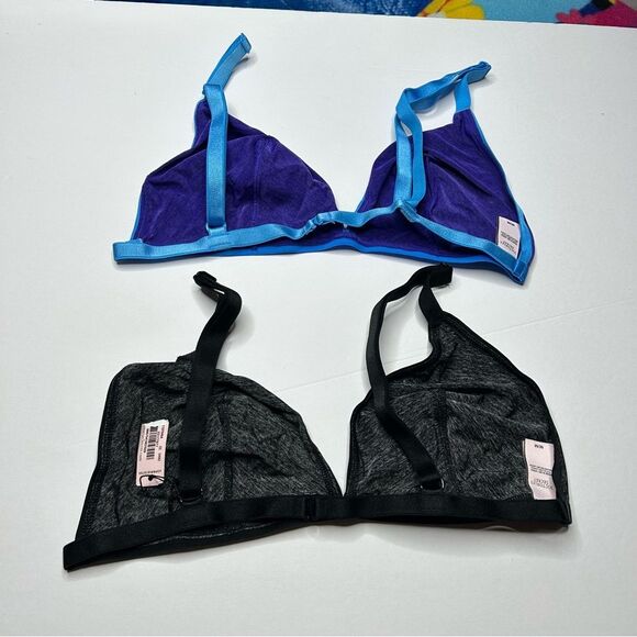 New Victoria's Secret Blue and Black Triangle Bra Bundle Medium - Picture 2 of 5